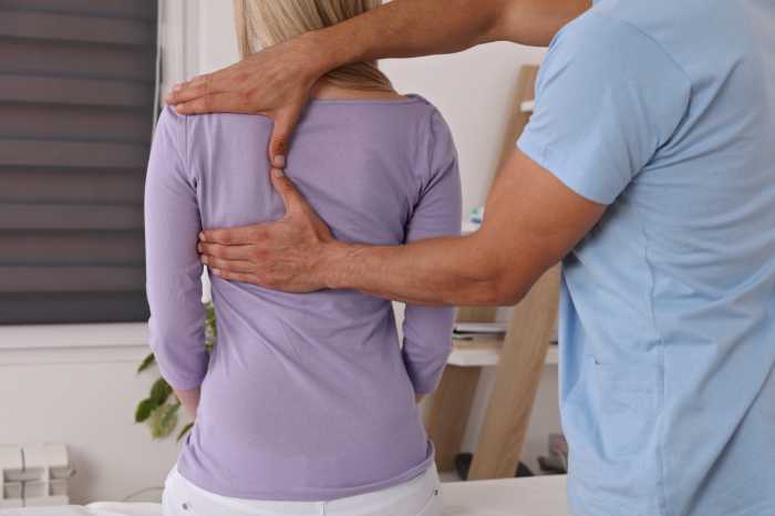 Osteopathic techniques to release tension and correct poor posture