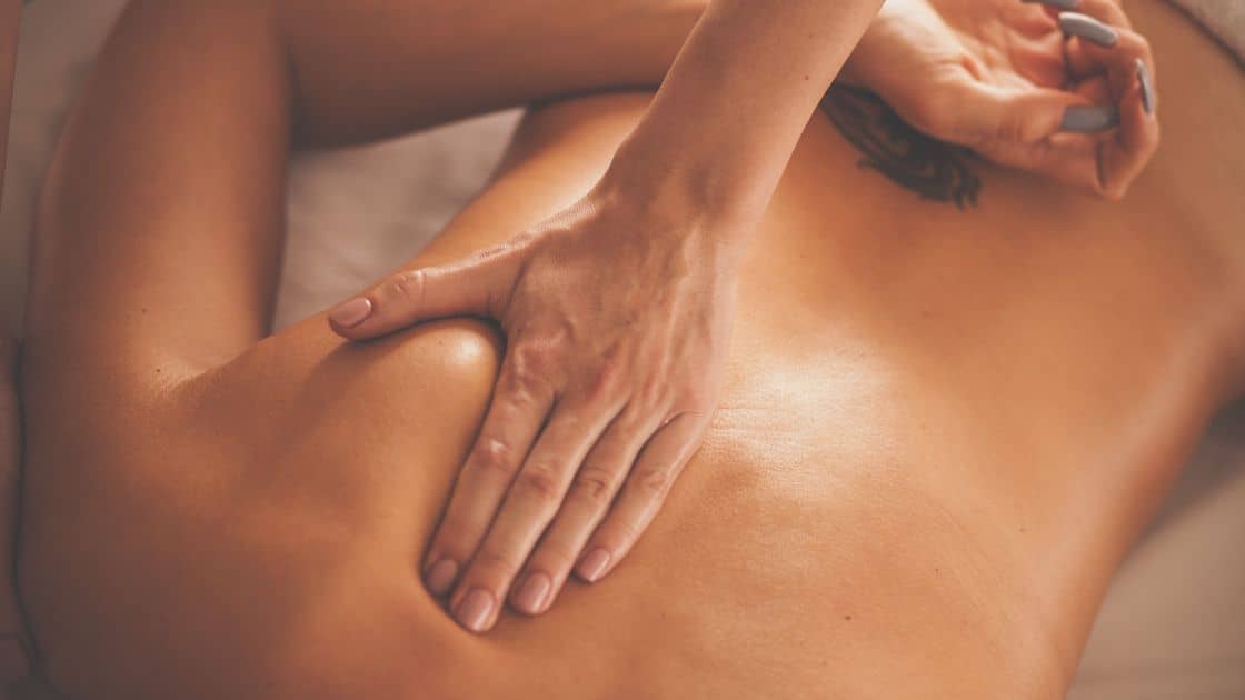 Scar tissue breakdown with deep tissue massage
